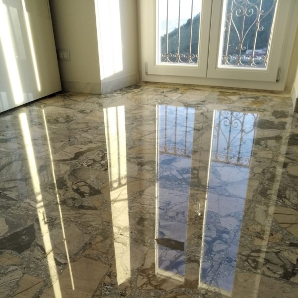 Polished marble